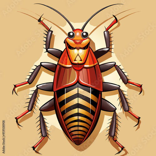 vector illustration of cockroach