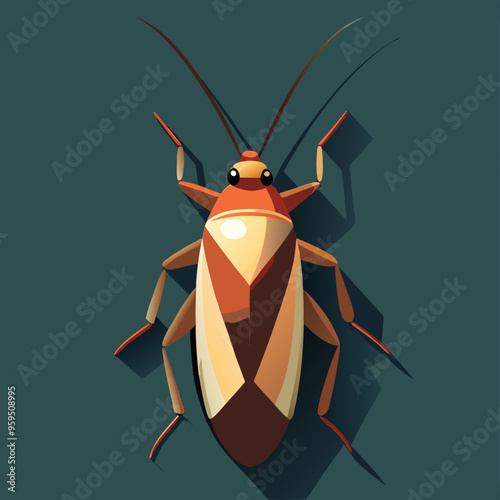vector illustration of cockroach