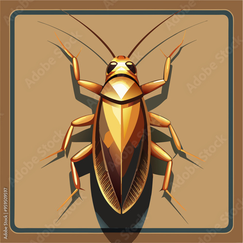 vector illustration of cockroach