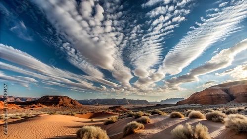 altostratus clouds in African desert