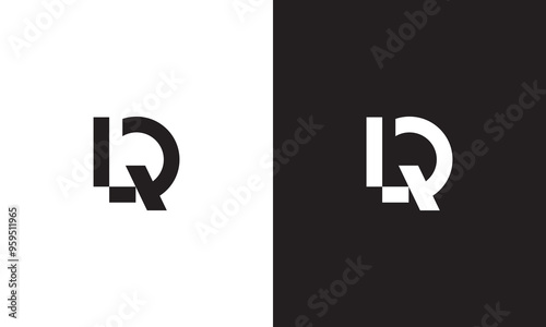 LQ logo, monogram unique logo, black and white logo, premium elegant logo, letter LQ Vector photo