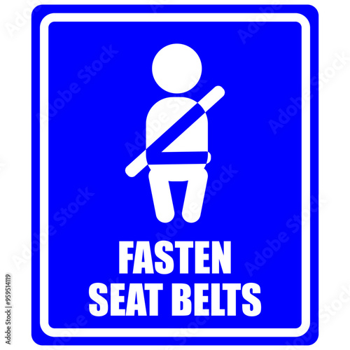 Fasten seat belts, sign vector