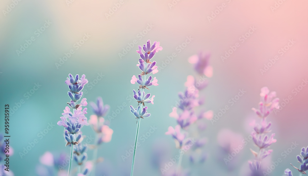 Obraz premium A single pastel color, such as mint green or lavender, providing a soothing and simple backdrop