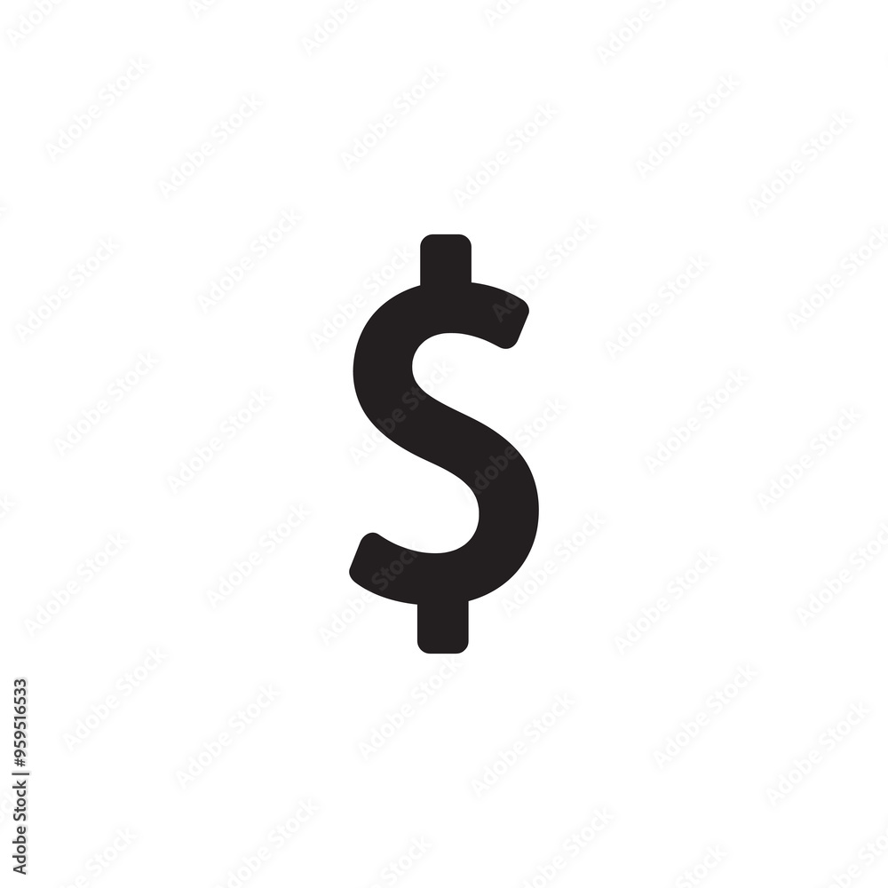 Dollar sign icon , simple flat black trendy style illustration for web and app..eps Dollar sign icon , simple flat black trendy style illustration for web and app..eps