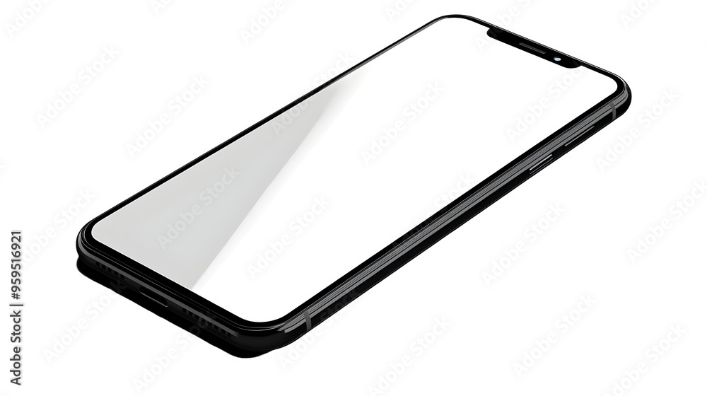 Black Smartphone with Blank Screen Isolated on White Background Transparent PNG Black Smartphone with Blank Screen Isolated on White Background Transparent PNG