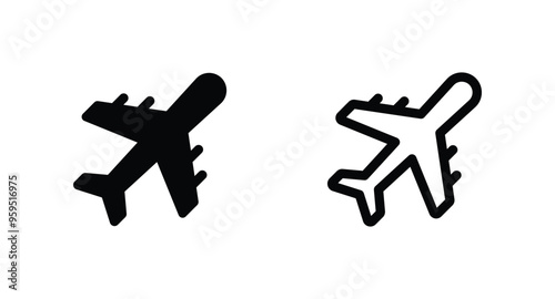 plane vector icon. Airplane vector icon. 