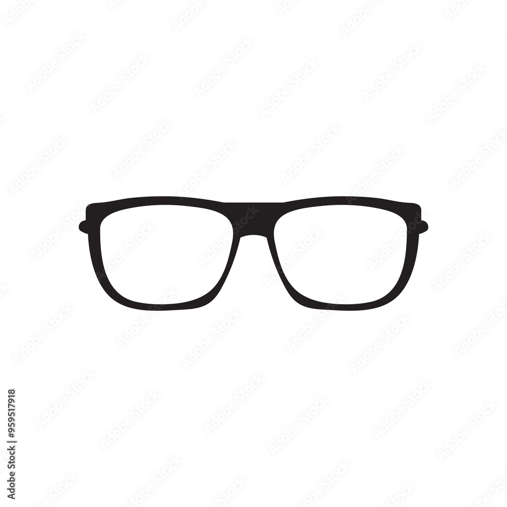 Glasses icon vector, simple flat black trendy style illustration for web and app on white background..eps Glasses icon vector, simple flat black trendy style illustration for web and app on white background..eps