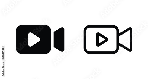 video camera icon. video sign vector icon