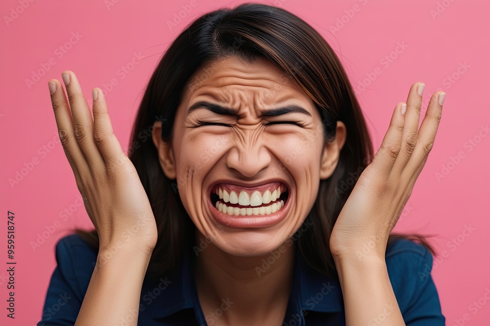 Anxious Face Emoticon Sticker for Expressing Stress and Tension Anxious Face Emoticon Sticker for Expressing Stress and Tension
