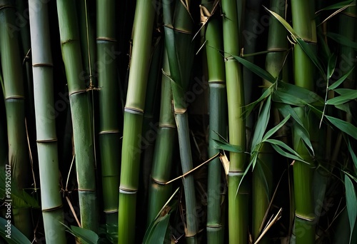 Criss-cross pattern of bamboo. Bamboo has a vast range of uses and incredible rate of growth.