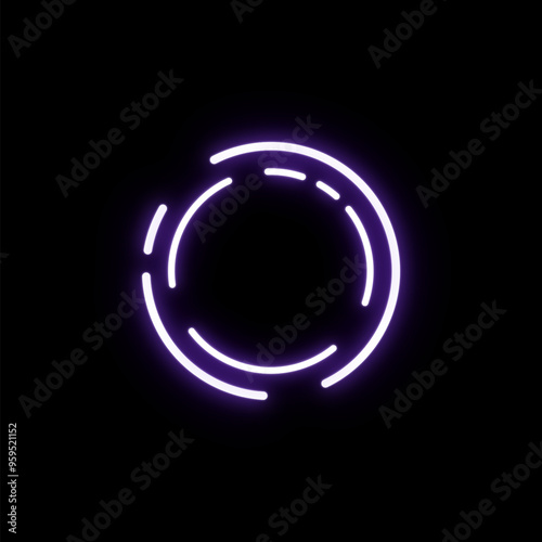 Purple neon circle