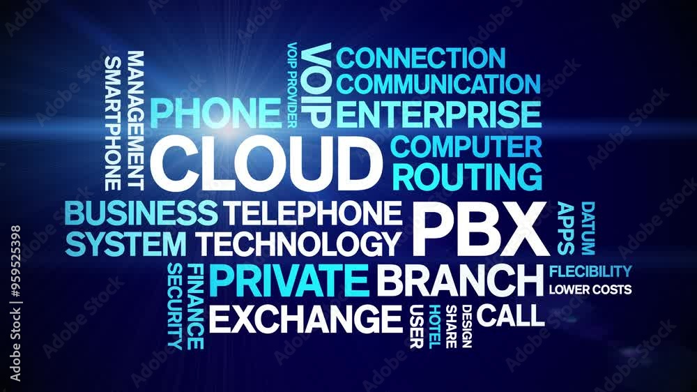 Cloud PBX Private Branch Exchange animated word cloud;text design animation tag kinetic typography seamless loop. Cloud PBX Private Branch Exchange animated word cloud;text design animation tag kinetic typography seamless loop.