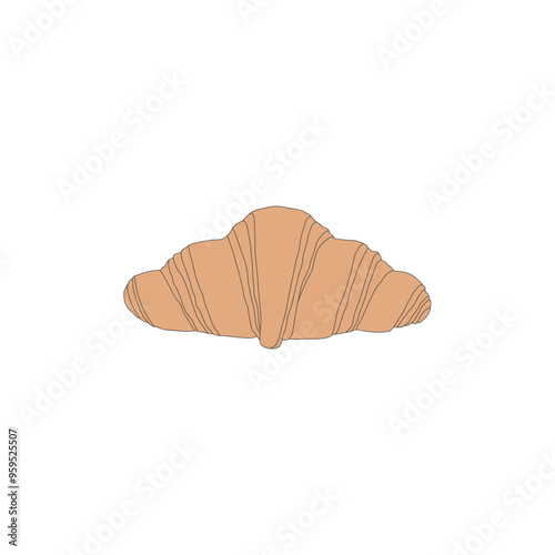 croissant, Illustration, isolated, icon illustration