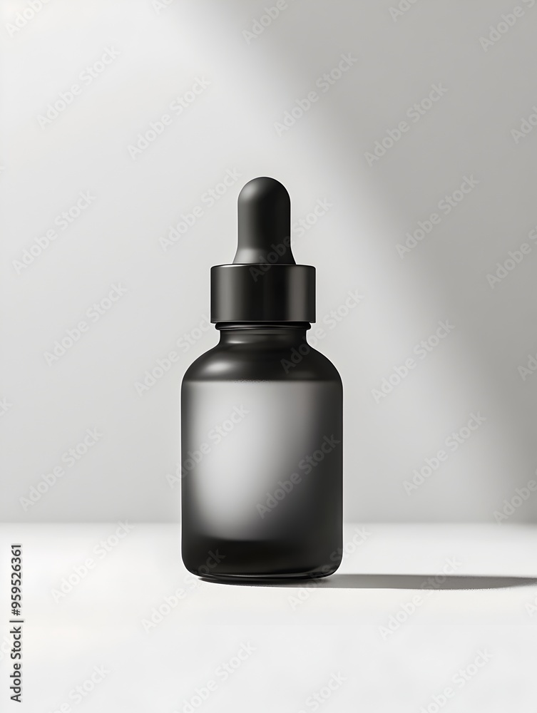 Elegant frosted glass dropper bottle designed for premium facial oil or serum packaging The minimalist modern design features a clean transparent look with a white or grey color scheme Elegant frosted glass dropper bottle designed for premium facial oil or serum packaging The minimalist modern design features a clean transparent look with a white or grey color scheme