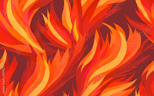  Close-Up Image of Flames Burning Against a Black Background