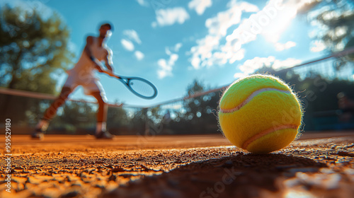 A tennis player mid-serve, ...
