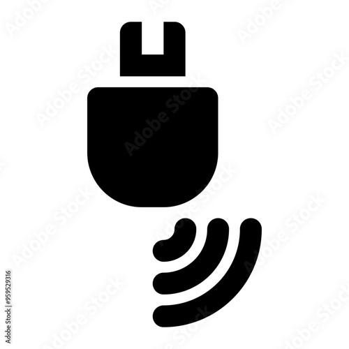 wifi, usb, dongle, external, device, gadget solid or glyph icon