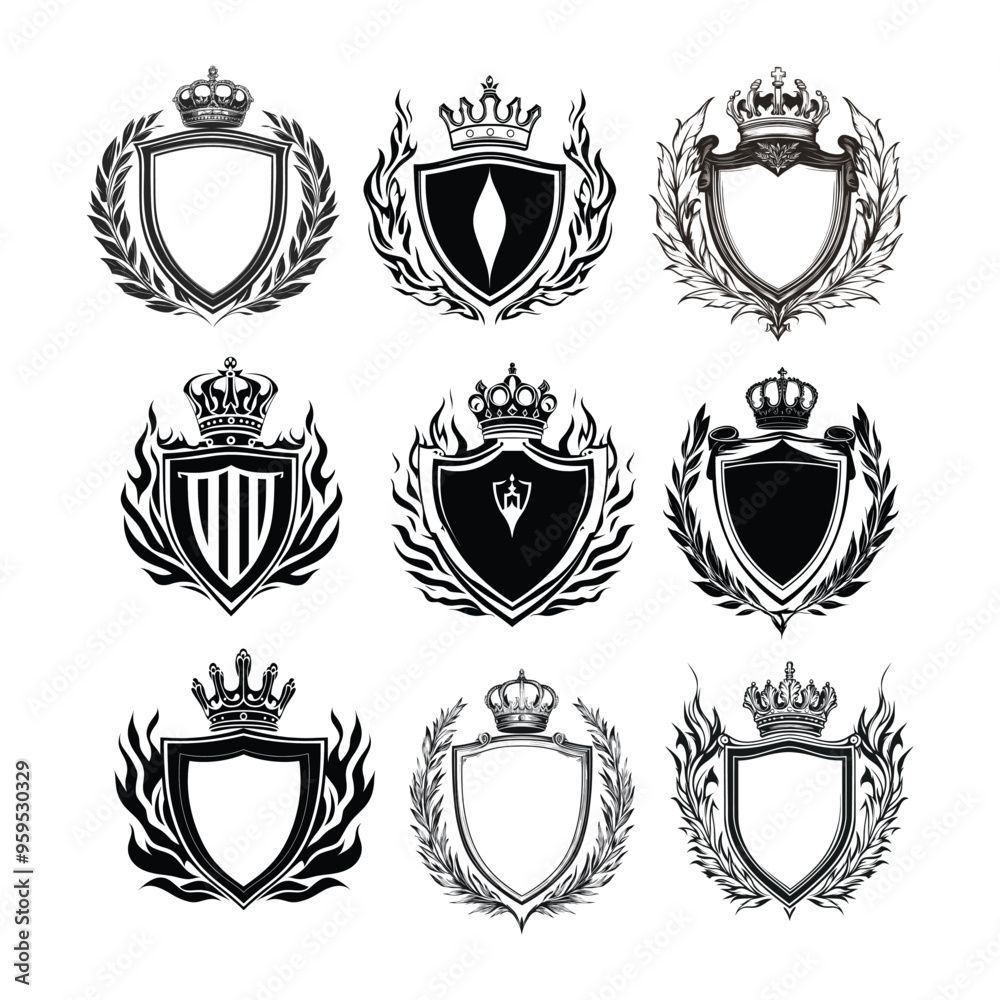 Royal shields badges shilhutti Royal shields badges shilhutti