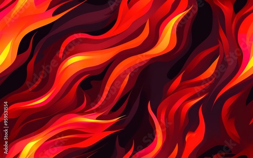  Close-Up Image of Flames Burning Against a Black Background