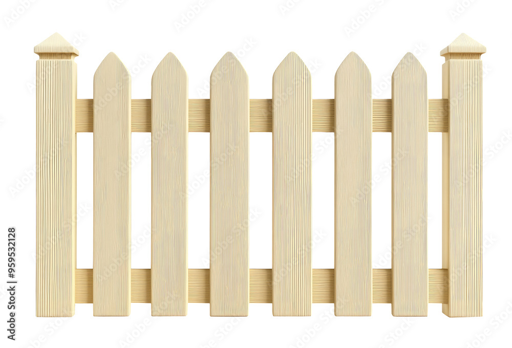 White fence isolated on transparent background White fence isolated on transparent background