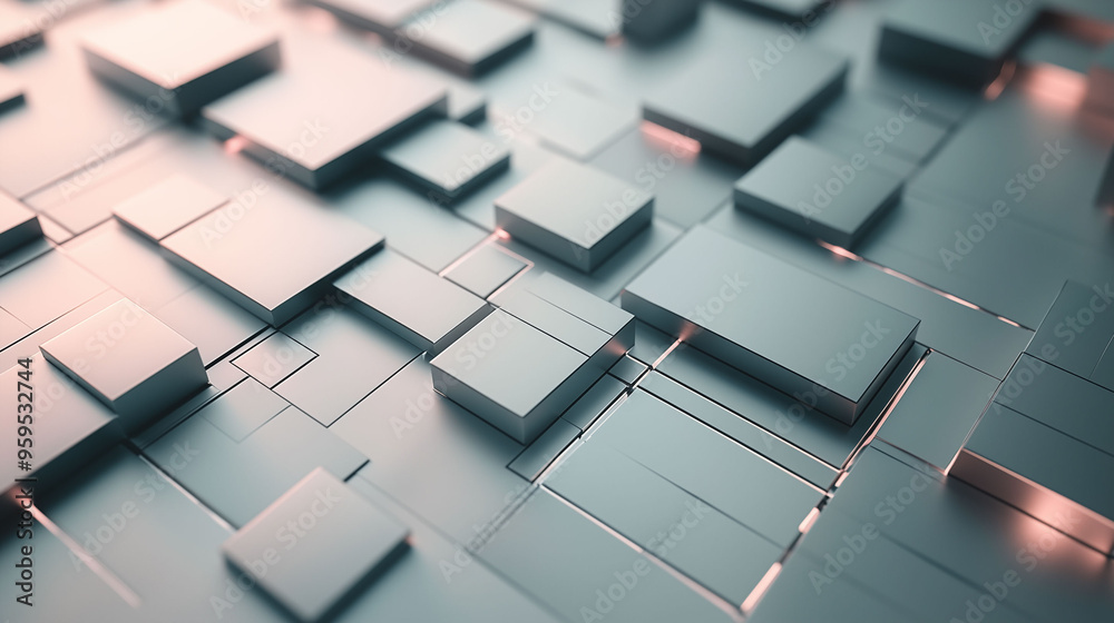 ランダムな四角形のデザイン素材