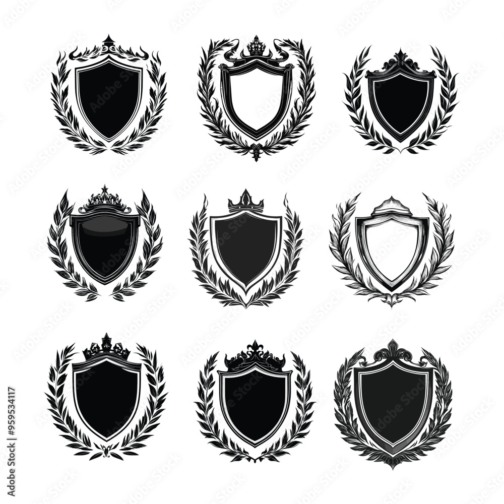 Royal shields badges shilhutti Royal shields badges shilhutti