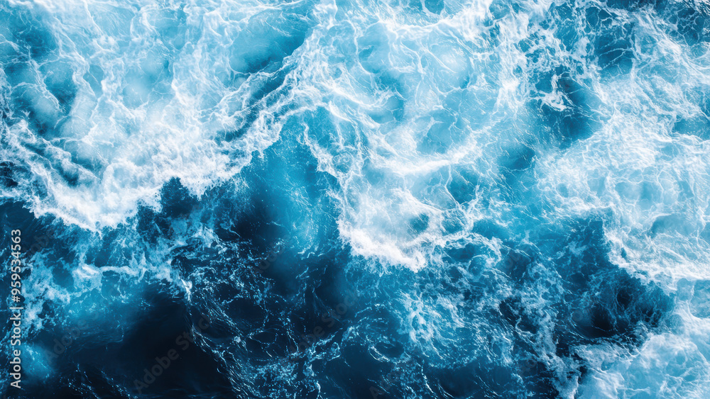 Aerial drone view of waves Aerial drone view of waves