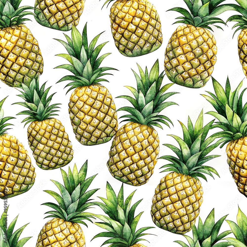 seamless pattern with pineapple seamless pattern with pineapple
