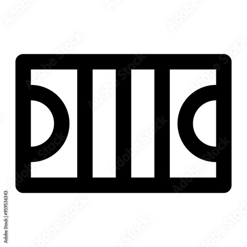 hockey, sport, field, arena, ground outline icon