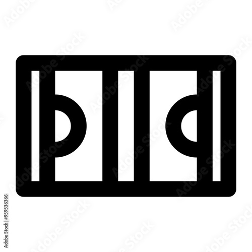 hurling, sport, field, arena, ground outline icon