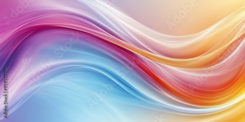 High quality hyper realistic abstract background with a colorful wave generative ai