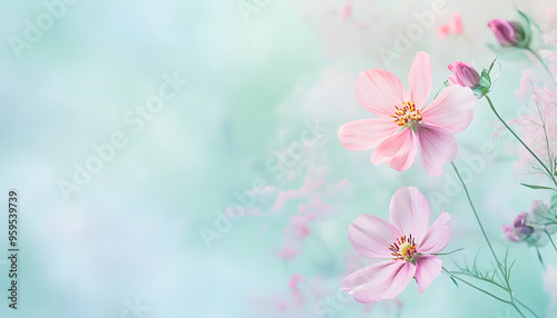 Soft watercolor splashes or strokes in muted tones, offering an artistic yet understated look
