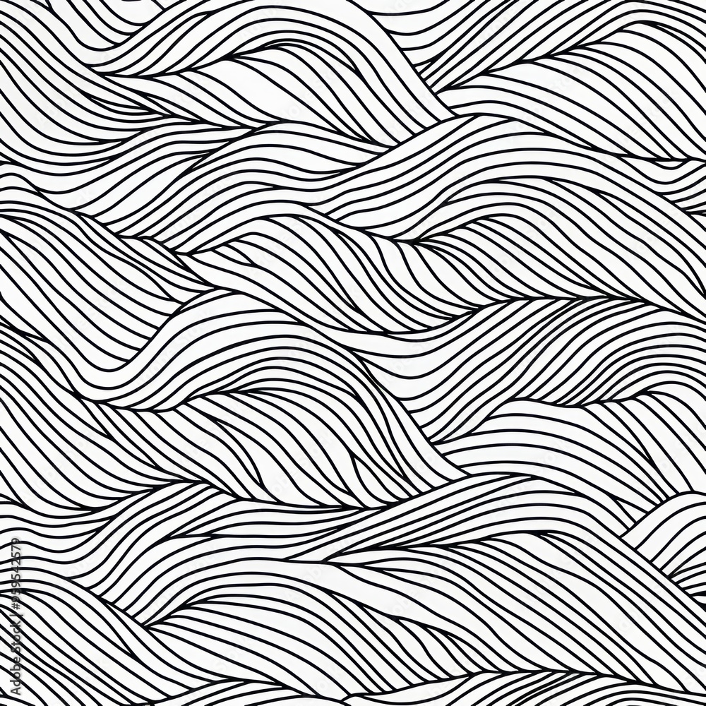 Seamless pattern of geometric abstract waves with clean, crisp lines Seamless pattern of geometric abstract waves with clean, crisp lines