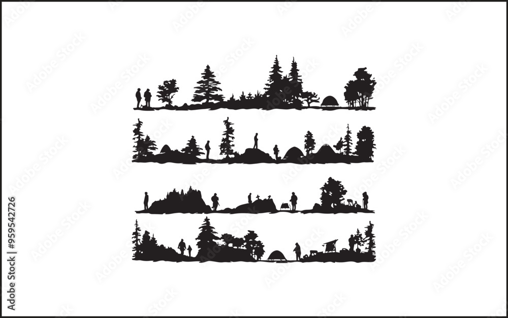 Fototapeta premium Summit Seeker Vector Black Design Mountain Mastery Black Vector Icon