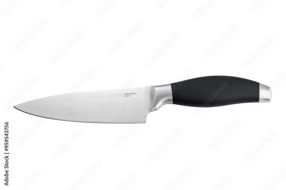Modern chef knife with black handle Modern chef knife with black handle