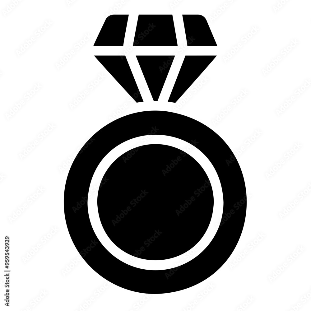 diamond ring Solid icon