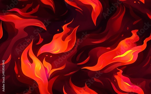  Close-Up Image of Flames Burning Against a Black Background