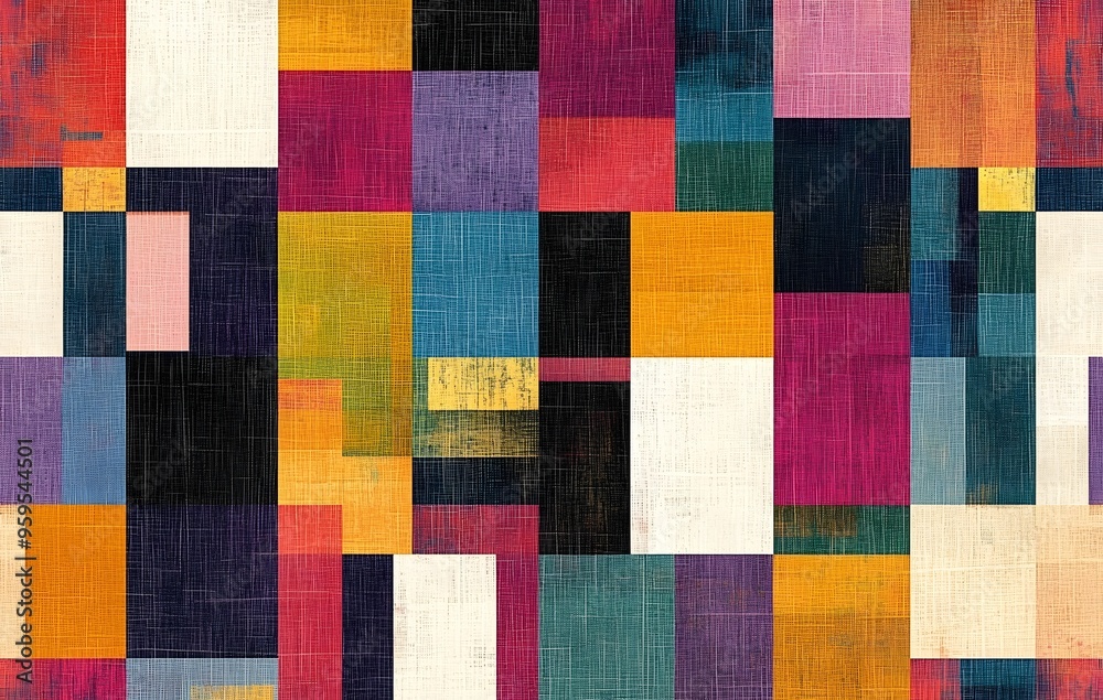 48. **Full-size seamless modern rug pattern with geometric grids and vibrant colors** 48. **Full-size seamless modern rug pattern with geometric grids and vibrant colors**