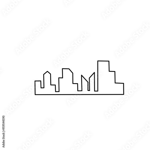 outline of urban buildings