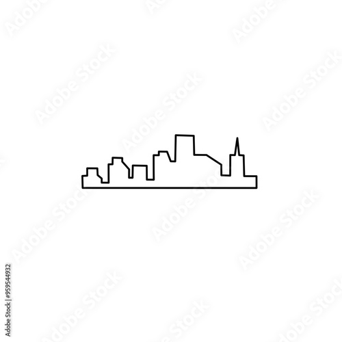 outline of urban buildings