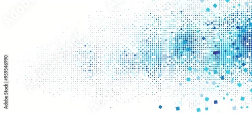 Abstract blue pixel grid background