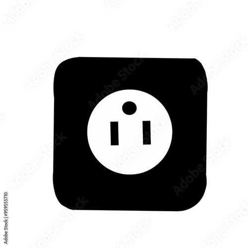 Black Electrical outlet icon
