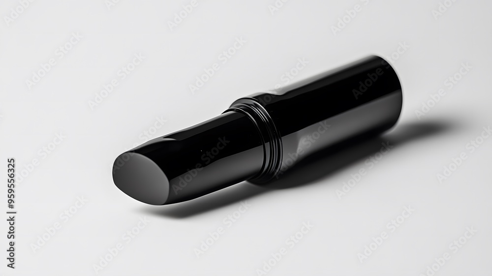 Elegant black lipstick, isolated on a white background, showcasing modern beauty and cosmetics design, ideal for luxury makeup and fashion concepts Elegant black lipstick, isolated on a white background, showcasing modern beauty and cosmetics design, ideal for luxury makeup and fashion concepts