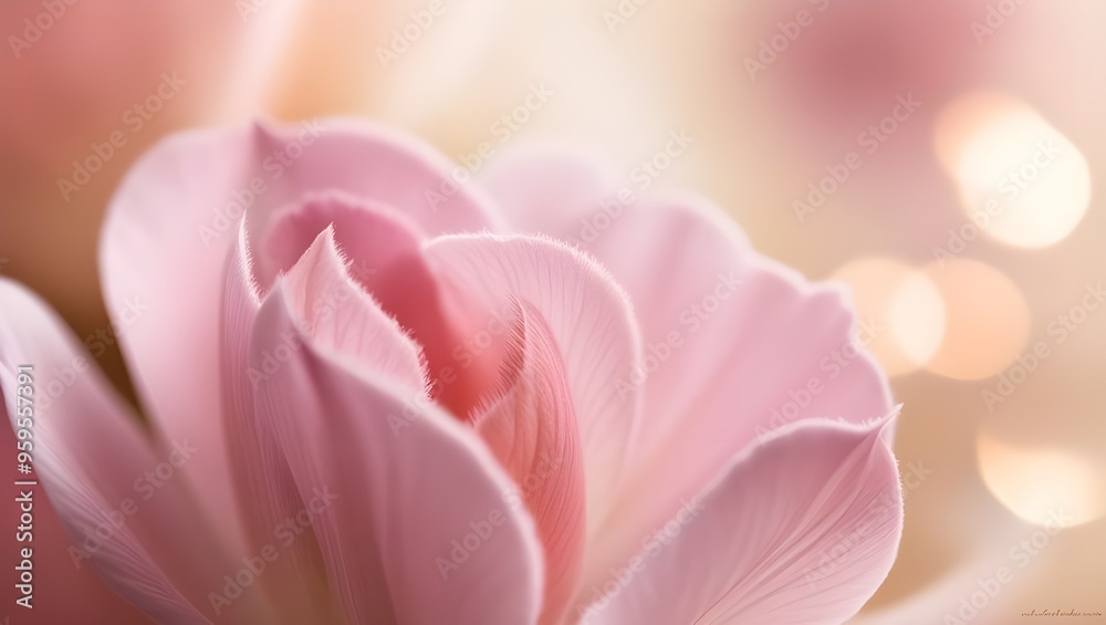 close-up of lovely magnolia flowers in full spring bloom. Ideal backdrop image with copy space for Valentine's Day and Mother's Day.