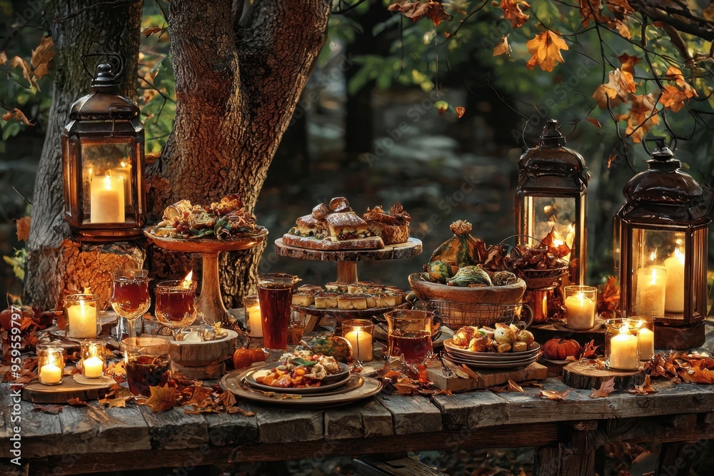 Autumnal Feast in the Forest. Autumnal Feast in the Forest.