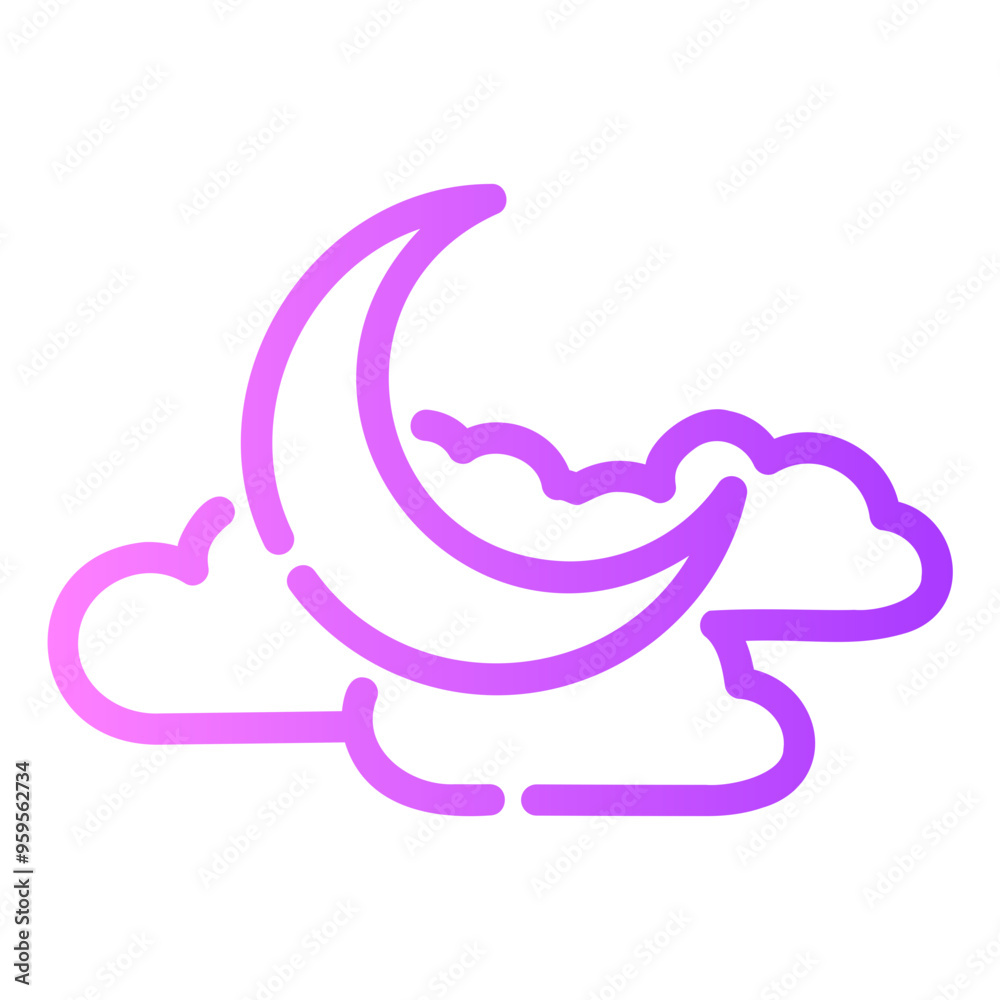 Fototapeta premium midnight Gradient icon