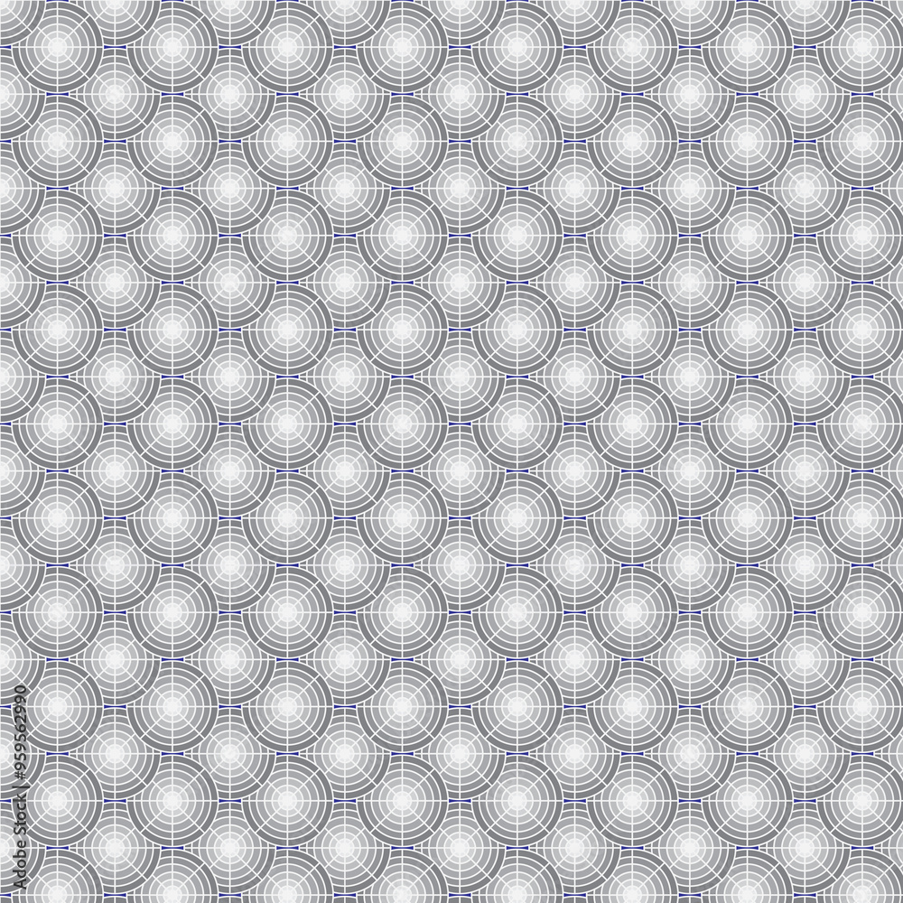 Fototapeta premium Geometric seamless pattern with metal textured circles for wallpaper design