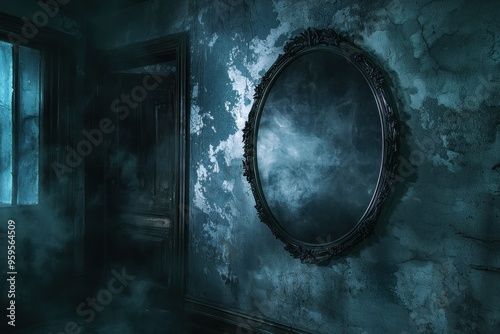 Haunted House Hallway with Mirror.