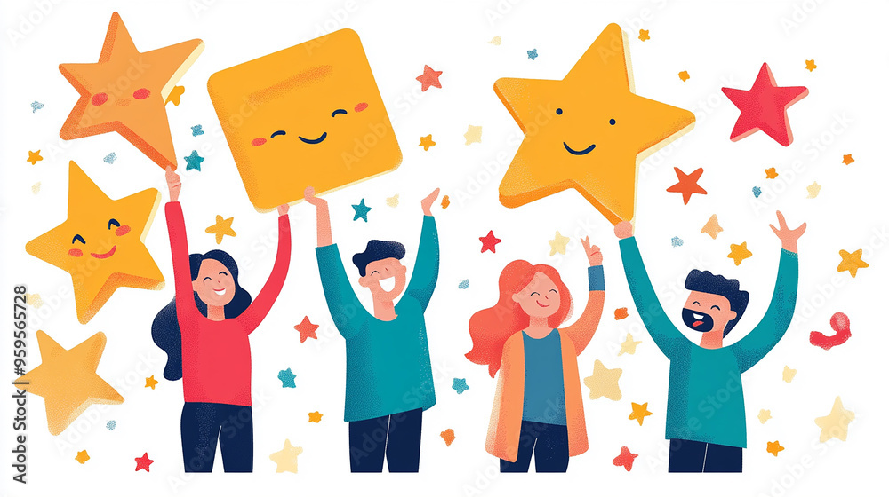 Naklejka premium Regular feedback helps in identifying areas of improvement and celebrating successes.