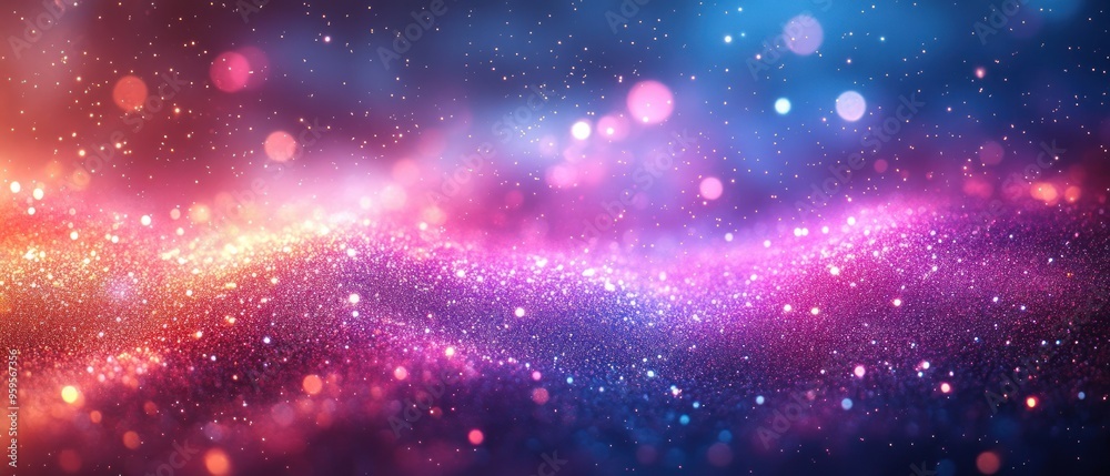 Abstract Glittering Background with Purple and Blue Hues Abstract Glittering Background with Purple and Blue Hues